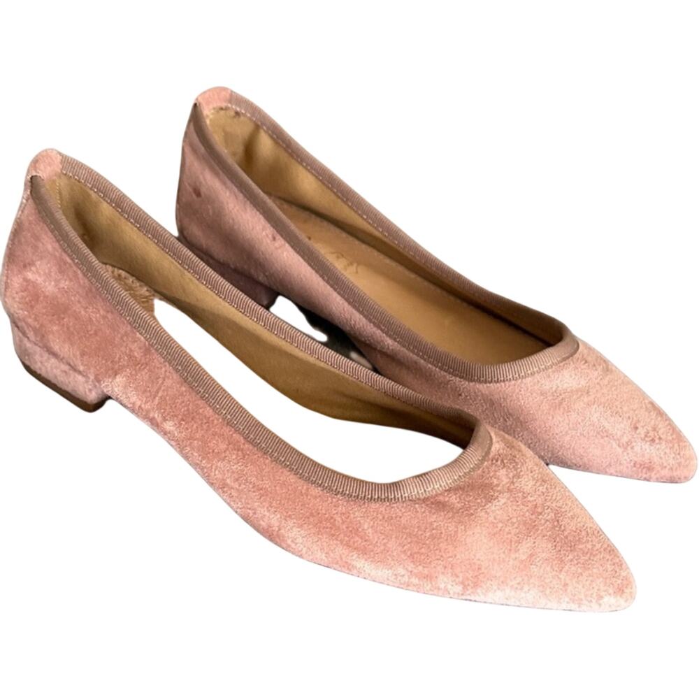 Mi.iM Luna Pink Velvet Pointed Toe Ballet Flats Women's Size 7 Slip On Shoes
